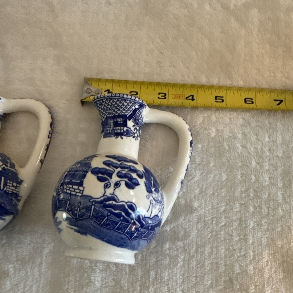 Antique Blue Willow Pattern  Set - Made in Japan - 5in. Tall Pitcher - Picture 11 of 11